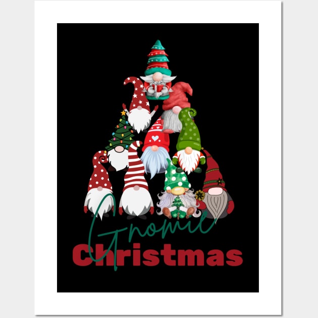 Gnomie Christmas Cute Holiday Saying Wall Art by missdebi27